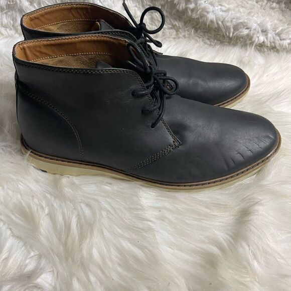 Aldo Men's Laird Boots Synthetic Black Lace Up Size 10 rubber soles. - Picture 2 of 9